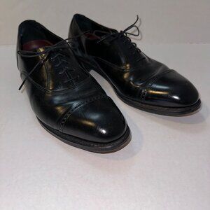 Florsheim Solid Black Leather Cap Toe Oxford Lace Up Dress Shoe Mens 12D